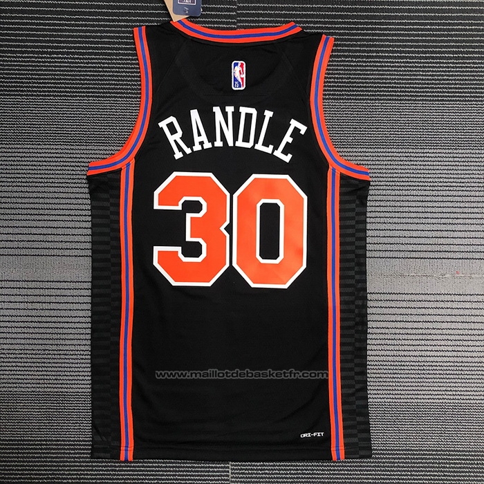 Maillot New York Knicks Julius Randl #30 Ville 2021-22 Noir